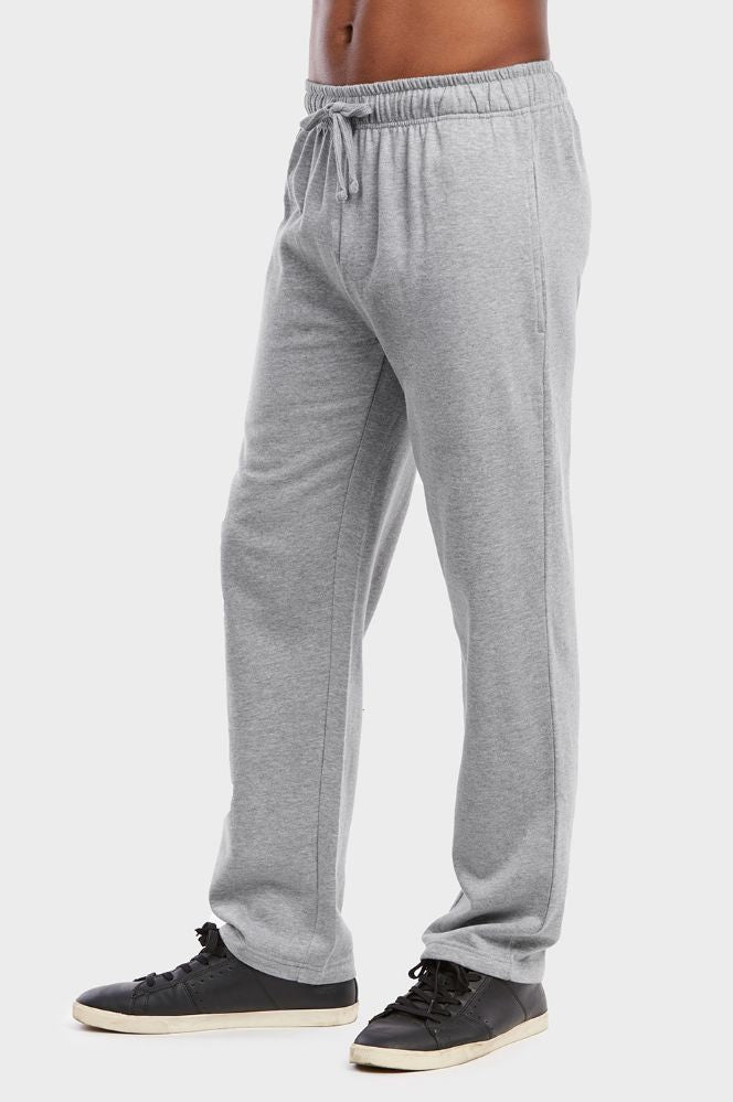 CHEMAV SAMPS #5434 Men's Lightweight Fleece Sweatpants In Heather Grey